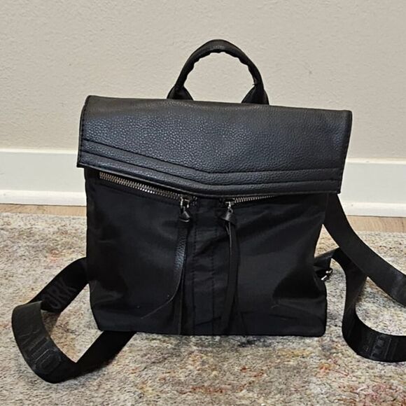 NWT Botkier Black Leather/Nylon Backpack - Picture 1 of 8